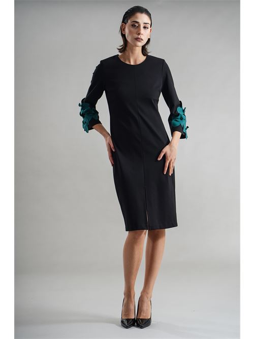 Abito punto milano GM by Gai Mattiolo | GM3567NERO/VERDE